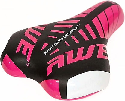 Awe KIDZ Polyurethane Childs Boys/Girls Bike/Bicycle Saddle Pink/Black