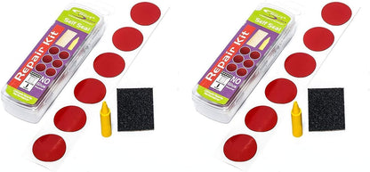 Sport Direct 2 x Bike/E-Bike Self Seal Puncture Repair Kits with 12 Patches, 2 Abrasive pads & 2 Crayons