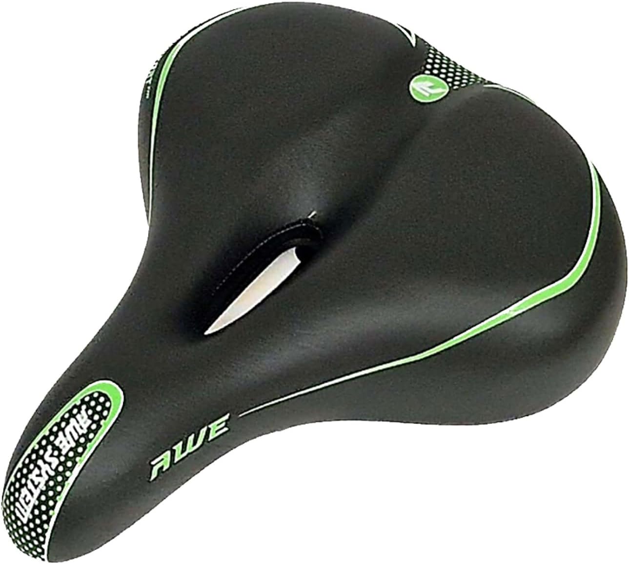 Awe Adult Gel Bike/E-Bike/City Bicycle Saddle Large Green/Black