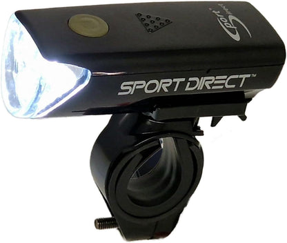 Sport Direct Mega White LED 20 Lumens Battery Front Bike Light
