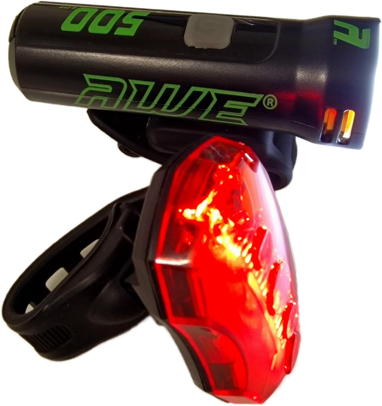 Awe 500 Lumens USB Rechargeable SMD LEDs Bike Front/Rear Light Set