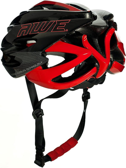 AweSpeed In Mould Adult Bike Helmet Large 58-61cm Black/Red/Carbon