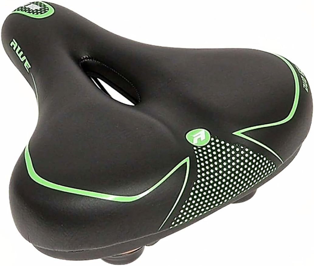 Awe Adult Gel Bike/E-Bike/City Bicycle Saddle Large Green/Black