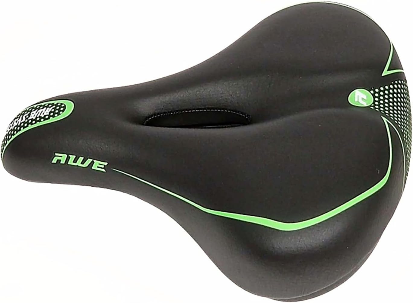 Awe Adult Gel Bike/E-Bike/City Bicycle Saddle Large Green/Black