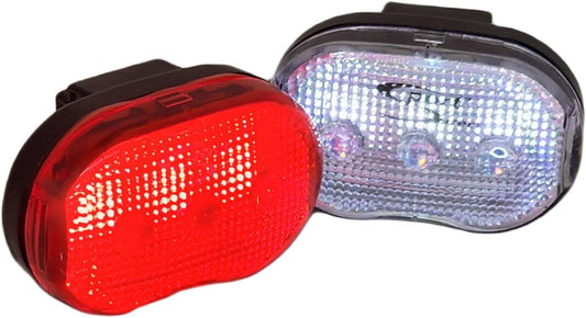 Sport Direct Mega Bright 6 x LEDs Battery Bike Light Set Front/Rear