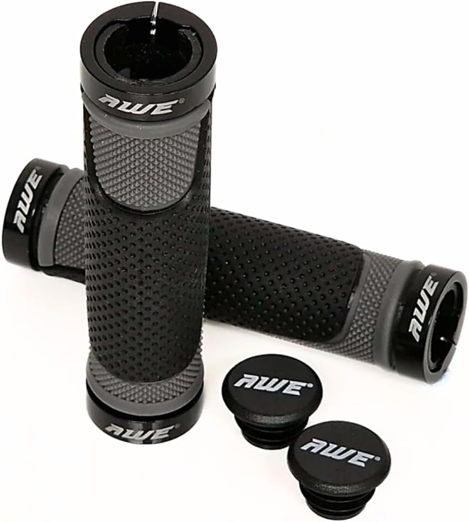 Awe AWEGrip™ Alloy BMX MTB Bike/Bicycle Handlebar Black/Grey Locking Grips
