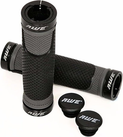 Awe AWEGrip™ Alloy BMX MTB Bike/Bicycle Handlebar Black/Grey Locking Grips