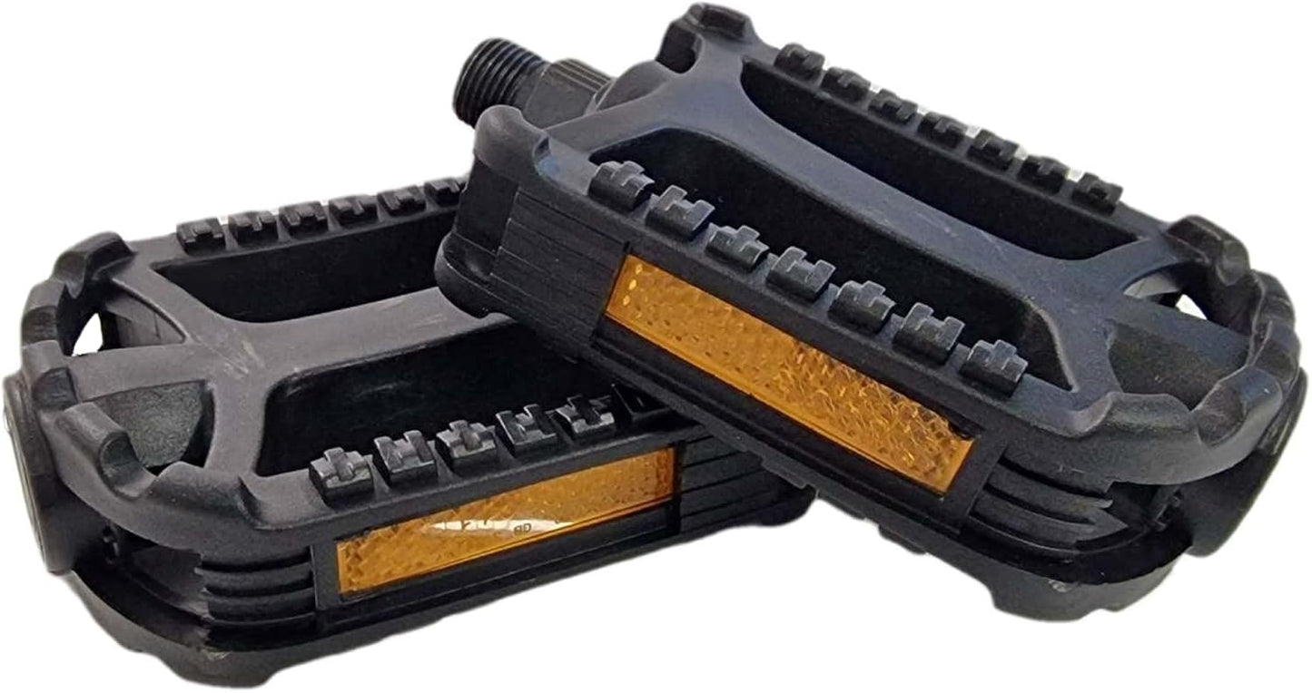 Sport Direct Adult Resin 9/16" Reflector Bike Pedals British Standards