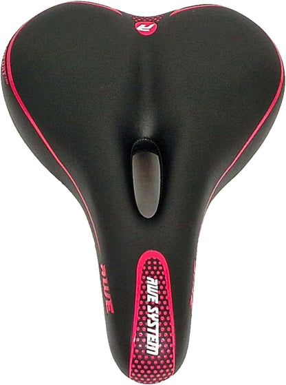 Awe Adult Gel Bike/E-Bike/City Bicycle Saddle Large Pink/Black