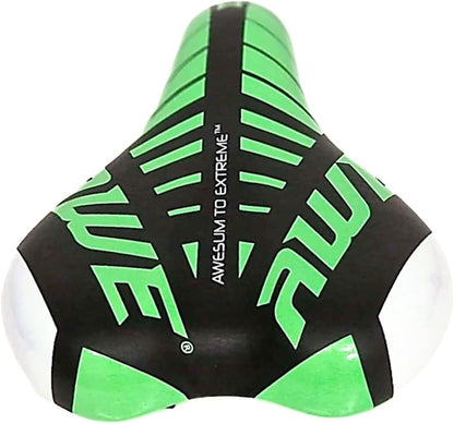 Awe KIDZ Polyurethane Childs Boys/Girls Bike/Bicycle Saddle Green/Black