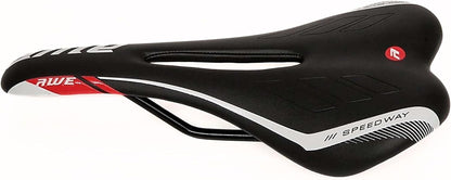 Awe Chromo Rails Adult Foam Racing Bike/Bicycle Saddle Mens/Womens Black/Red