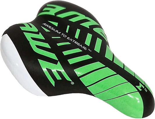 Awe KIDZ Polyurethane Childs Boys/Girls Bike/Bicycle Saddle Green/Black