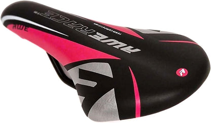 Awe Junior Polyurethane MTB Bike/Bicycle Saddle Pink/Black/Silver