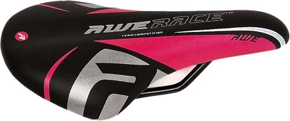 Awe Junior Polyurethane MTB Bike/Bicycle Saddle Pink/Black/Silver