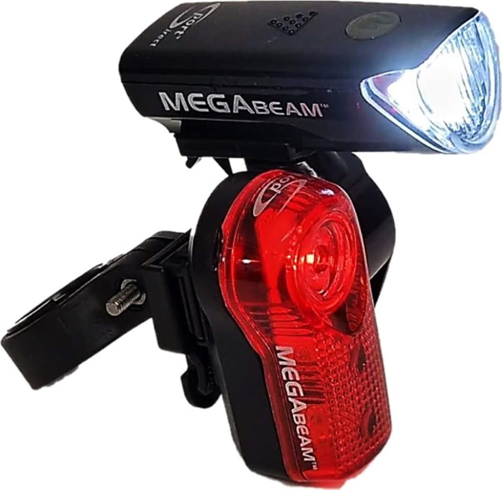 Sport Direct 5 x White LEDs & 3 Diode Red 0.5W LEDs Battery Bike Light Set