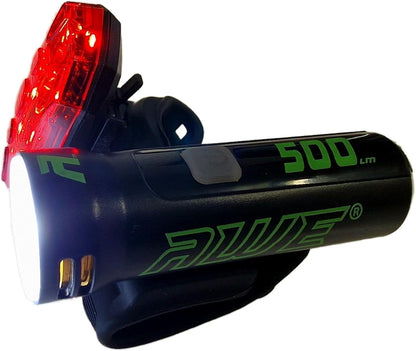 Awe 500 Lumens USB Rechargeable SMD LEDs Bike Front/Rear Light Set