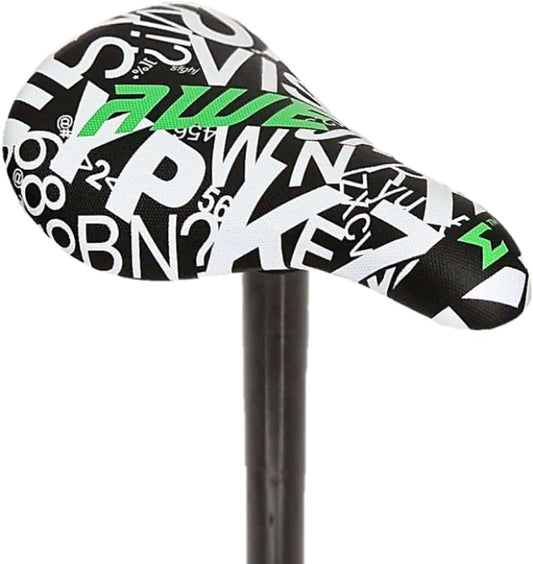 Awe BMX Freestyle Saddle Black/White Length: 210mm, Width: 122mm
