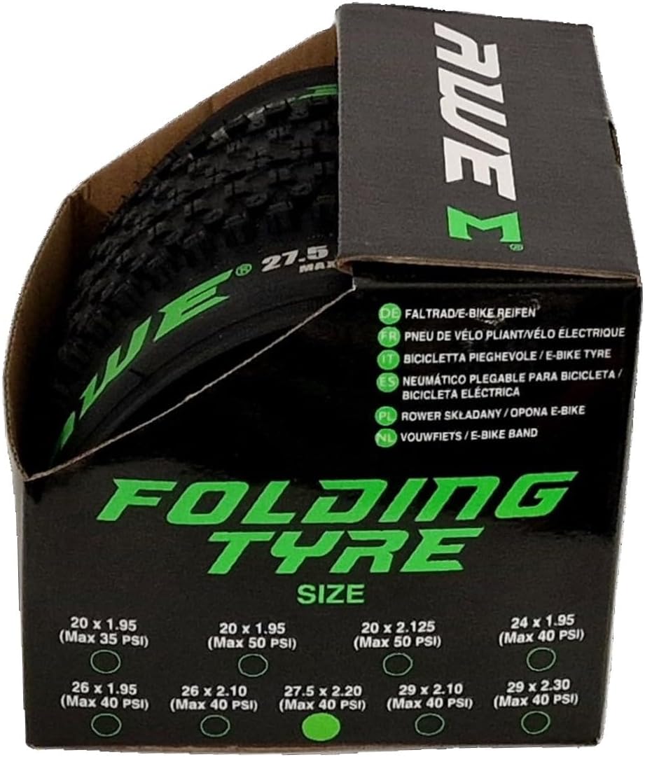 Awe AWERide Bike/E-Bike Folding Tyre 27.5" x 2.20" MTB Tyre 30 TPI