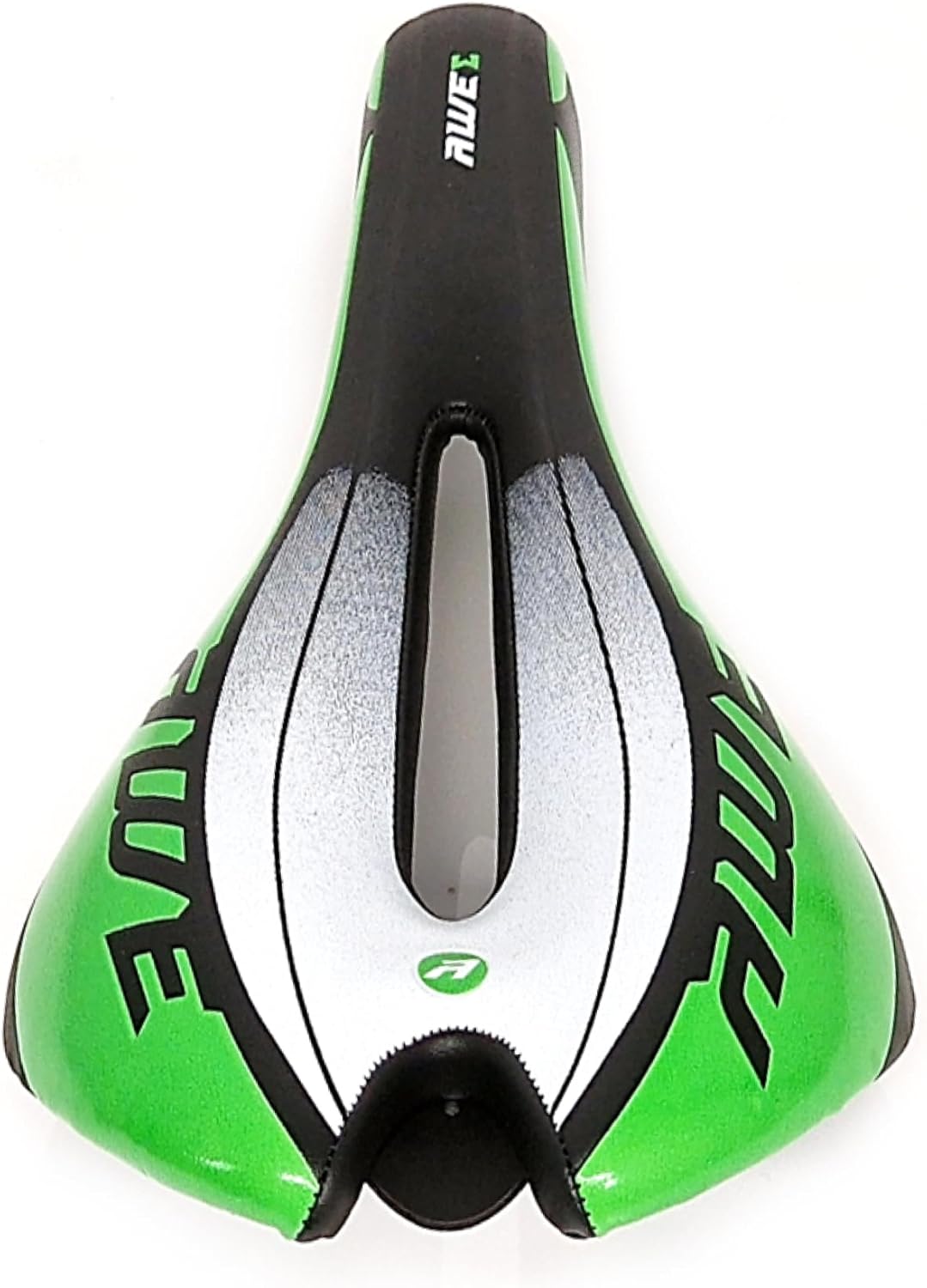 Awe Chromo Rail Adult Gel Bike/Bicycle MTB Saddle Mens/Womens Green/Black