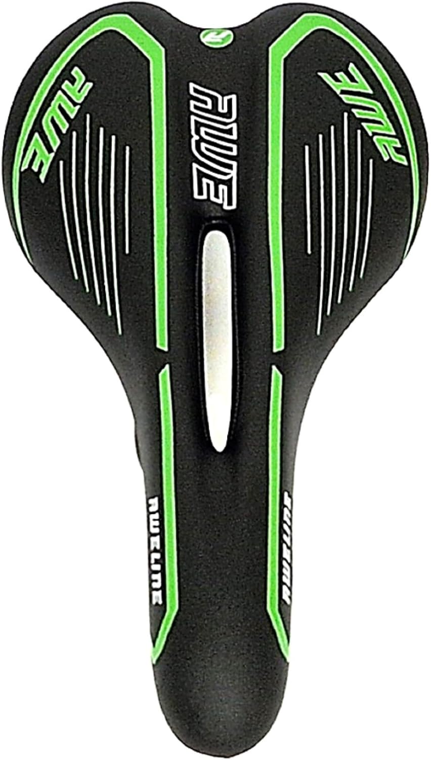 Awe Steel Rail Adult Gel Bike/Bicycle MTB Saddle Mens/Womens Green/Black/White