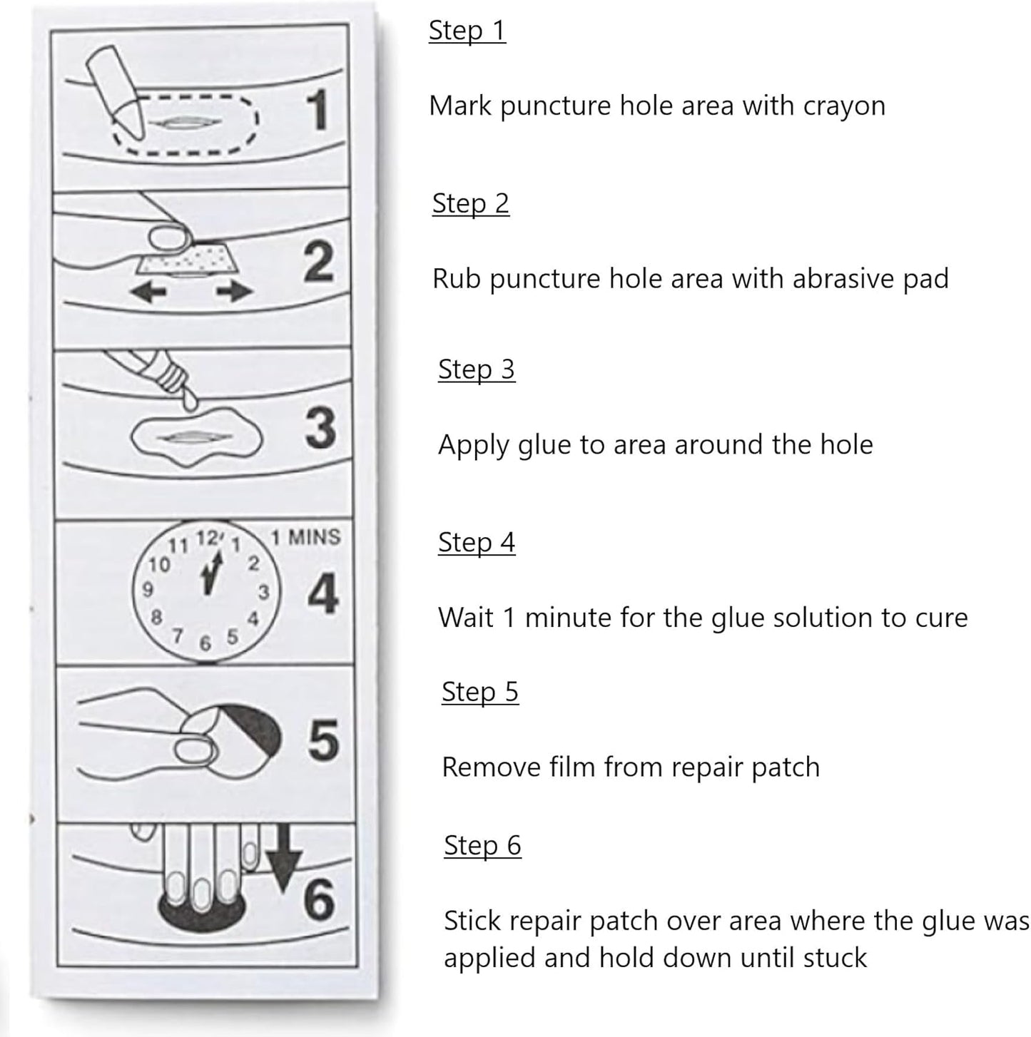 Sport Direct Bike/E-Bike Puncture Repair Kits with 6 Patches, 1 Abrasive pads, 1 Crayon and 1 Rubber Glue Solution