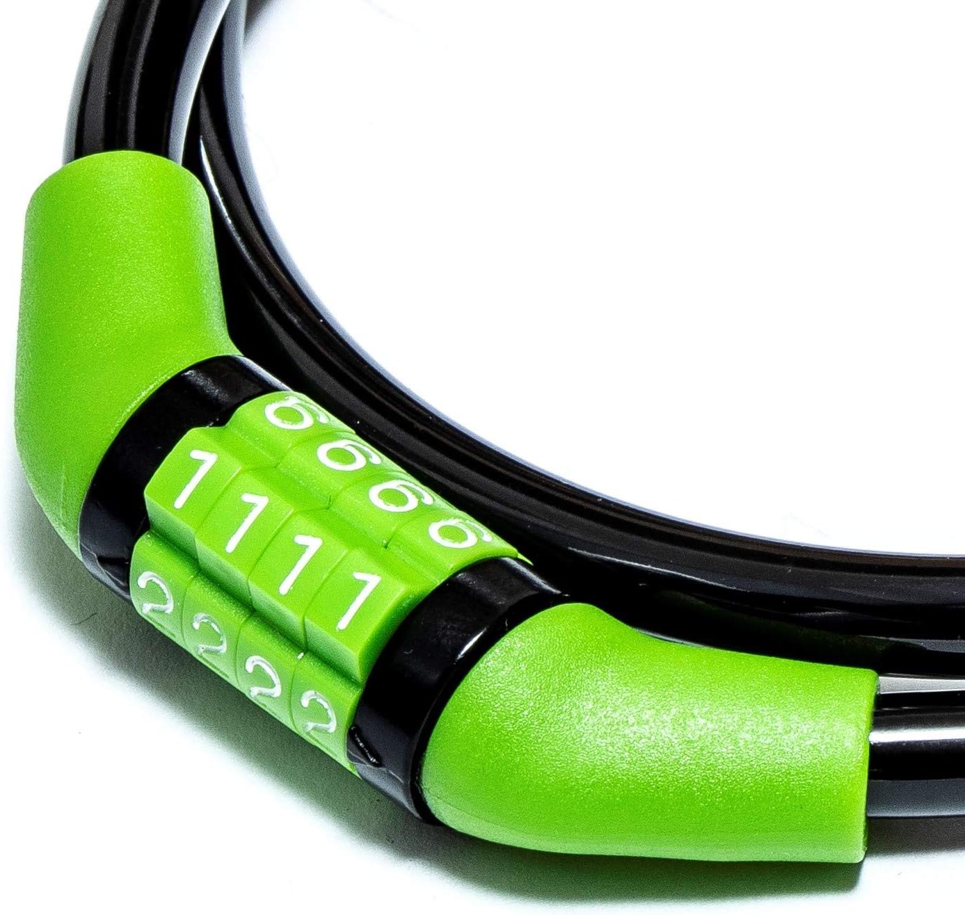 Sport Direct 8mm x 76cm Steel Cable Bike/Bicycle Combination Lock (Non-Changeable Unique Code)