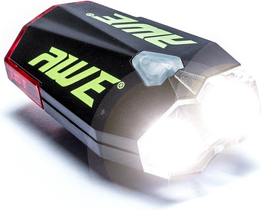 Awe 40 Lumens 2 x LED USB Rechargeable Bike Helmet Light 360º Visibility