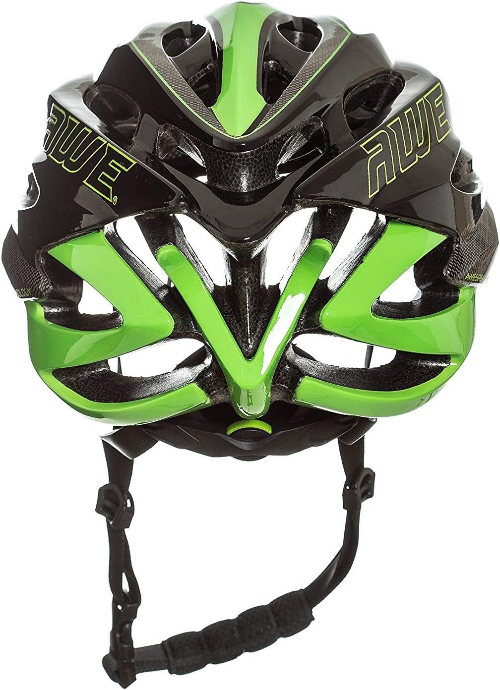 AweSpeed In Mould Adult Bike Helmet Large 58-61cm Black/Green/Carbon