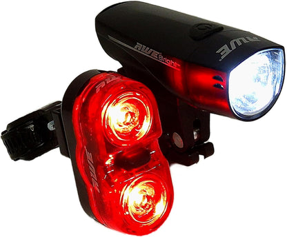 Awe Bright 140 Lumens Bike Light Set, Front LED & 2 0.5W Rear LED's