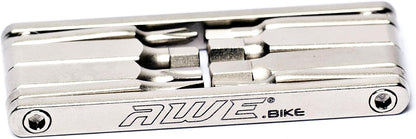 Awe 8 Piece CR-V Special Hardened Steel Bike Micro Multi Function Pocket Tool Extra Thin