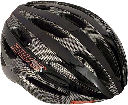 AweSprint In Mould Adult Bike Helmet Medium 55-58cm Black/Carbon/Red