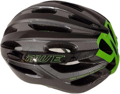 AweSprint In Mould Adult Bike Helmet Large 58-61cm Black/Carbon/Green