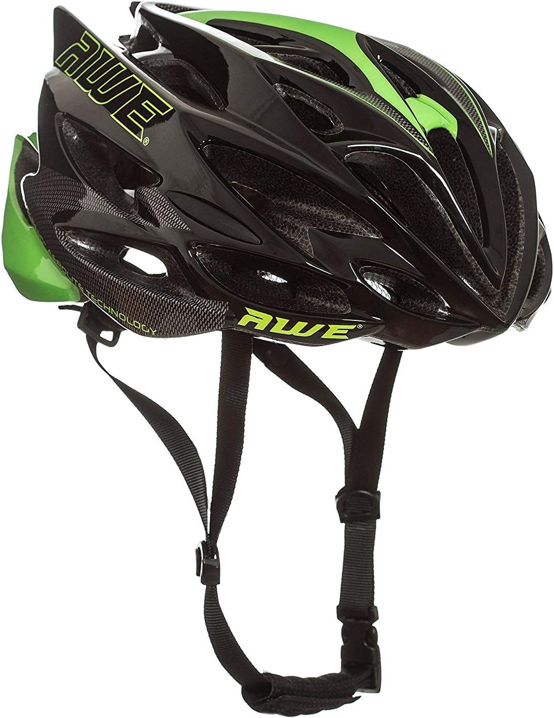 AweSpeed In Mould Adult Bike Helmet Large 58-61cm Black/Green/Carbon