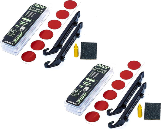Awe 2 x Bicycle Self Seal Puncture Repair Kit 12 x Patches, 4 x Levers, 2 Crayon & 2 Abrasive Pad