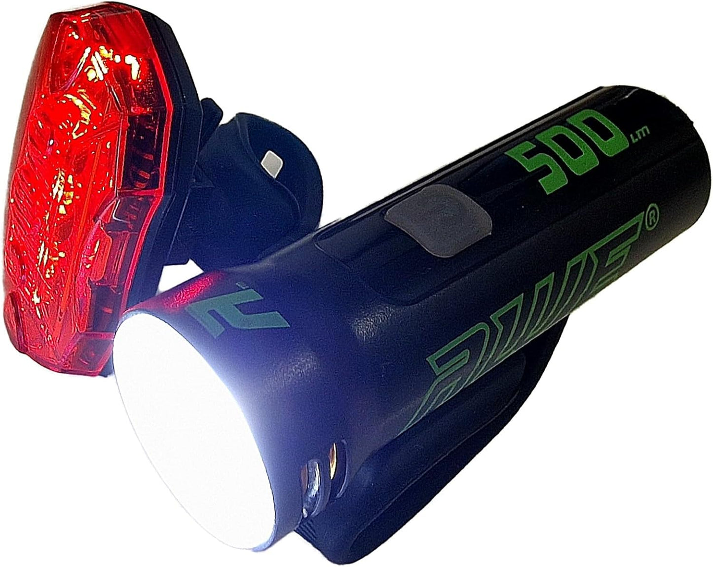 Awe 500 Lumens USB Rechargeable SMD LEDs Bike Front/Rear Light Set