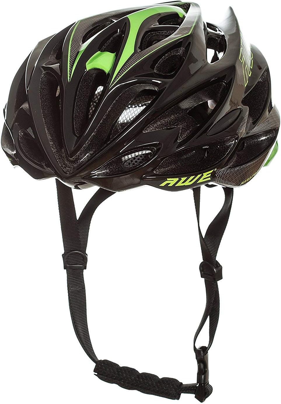 AweSpeed In Mould Adult Bike Helmet Large 58-61cm Black/Green/Carbon