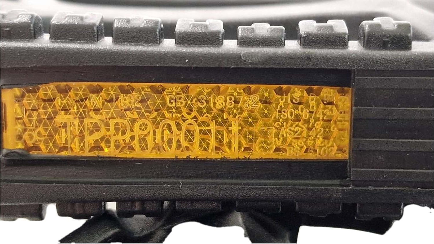 Sport Direct Adult Resin 9/16" Reflector Bike Pedals British Standards