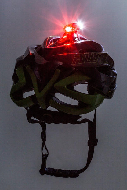 Awe 40 Lumens 2 x LED USB Rechargeable Bike Helmet Light 360º Visibility