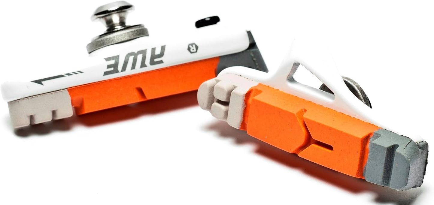 Awe White Cassette Road 55mm Brake Blocks Grey/Orange/White