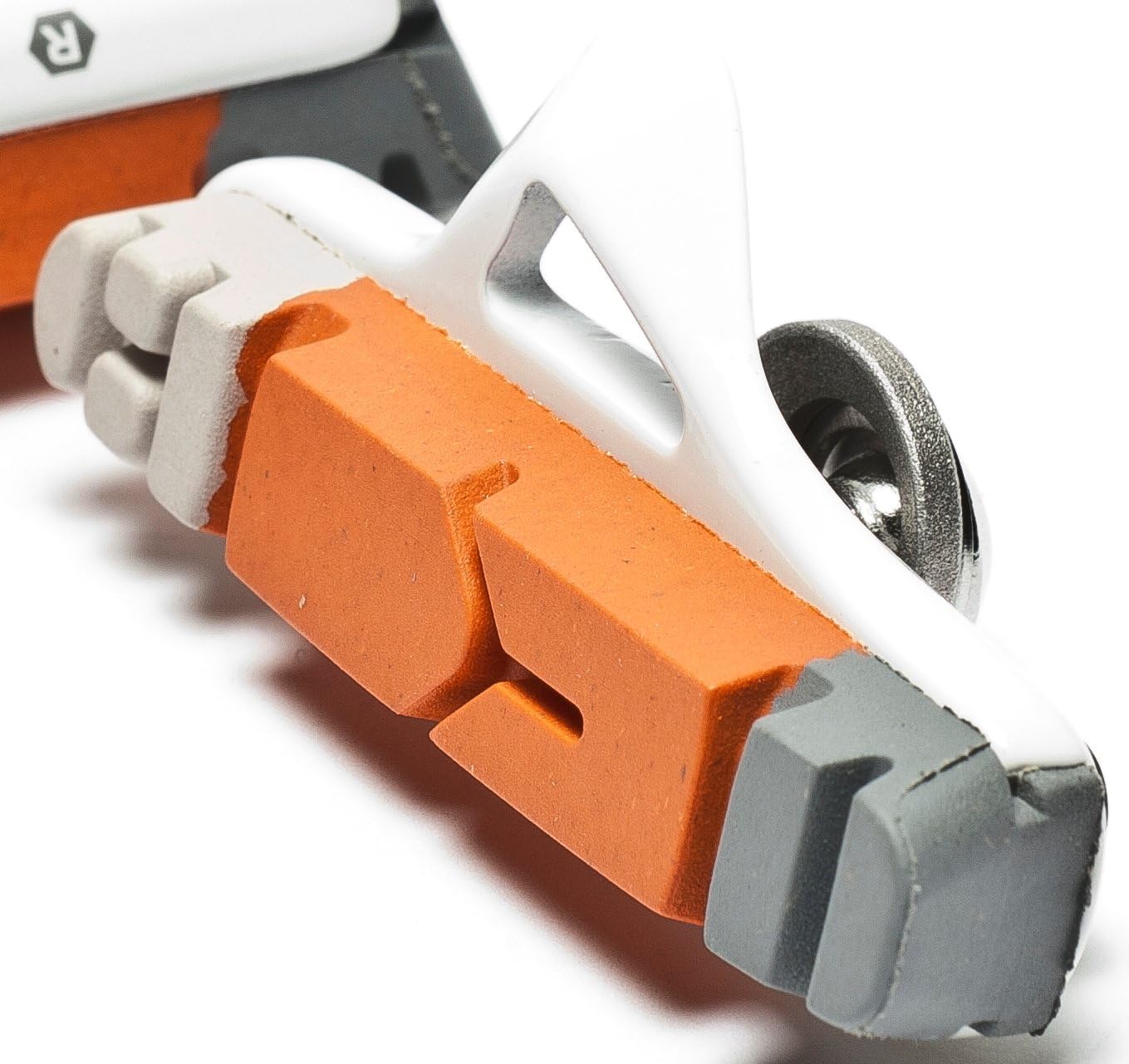 Awe White Cassette Road 55mm Brake Blocks Grey/Orange/White