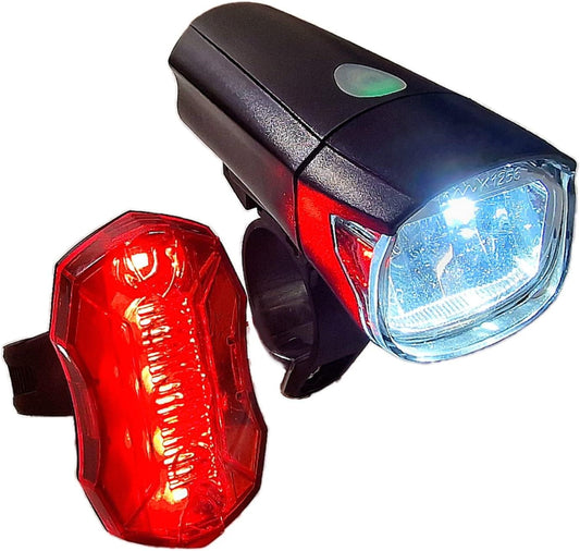 AweCity+ 30 Lux  Opti Tec Lens Front & Rear 5 x Red SMD LEDs Bike Light Set
