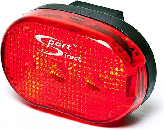 Sport Direct Mega Bright 3 x Red LEDs Battery Rear Bike Light