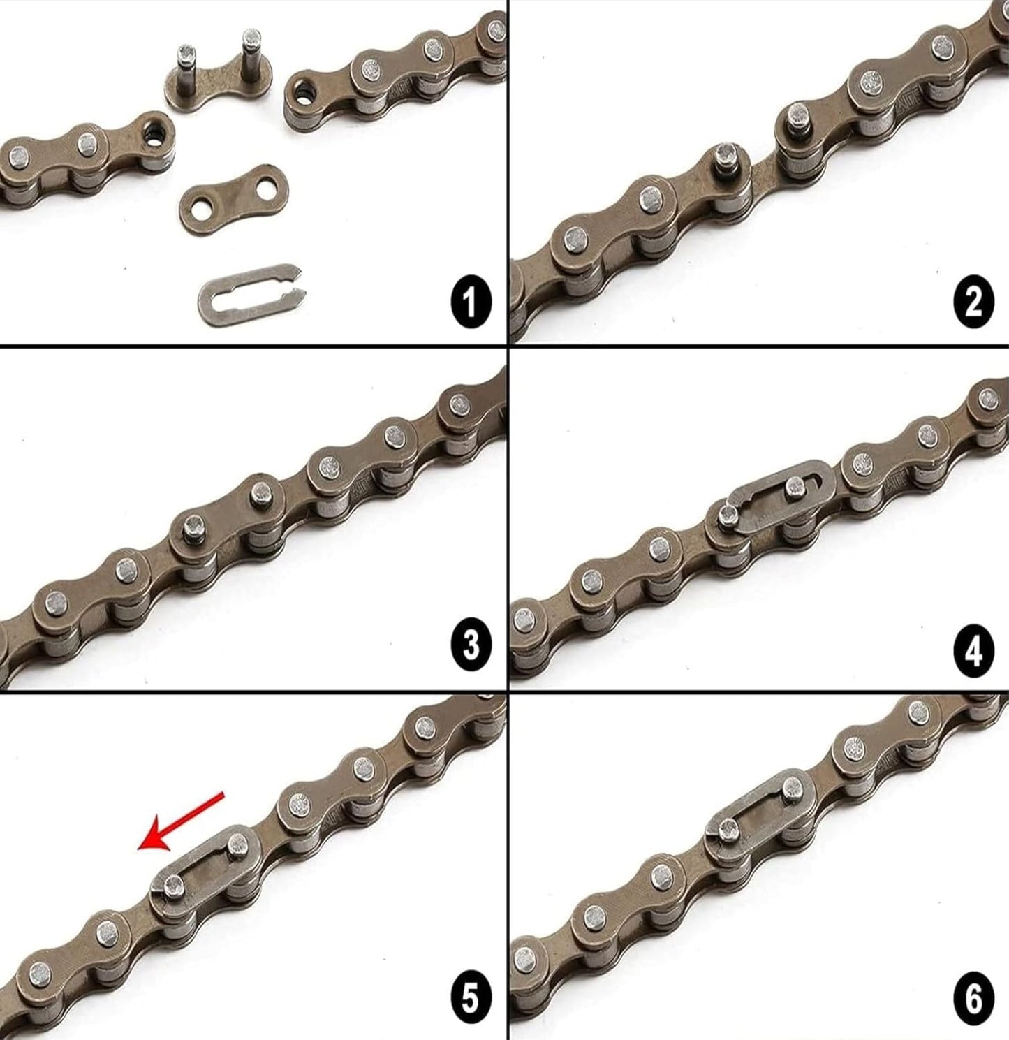 Sport Direct™ 1 - Speed Bicycle/Bike Chain & Connectors with Chain Rivet Extractor Tool 1/2 x 1/8 BMX 114 LINKS