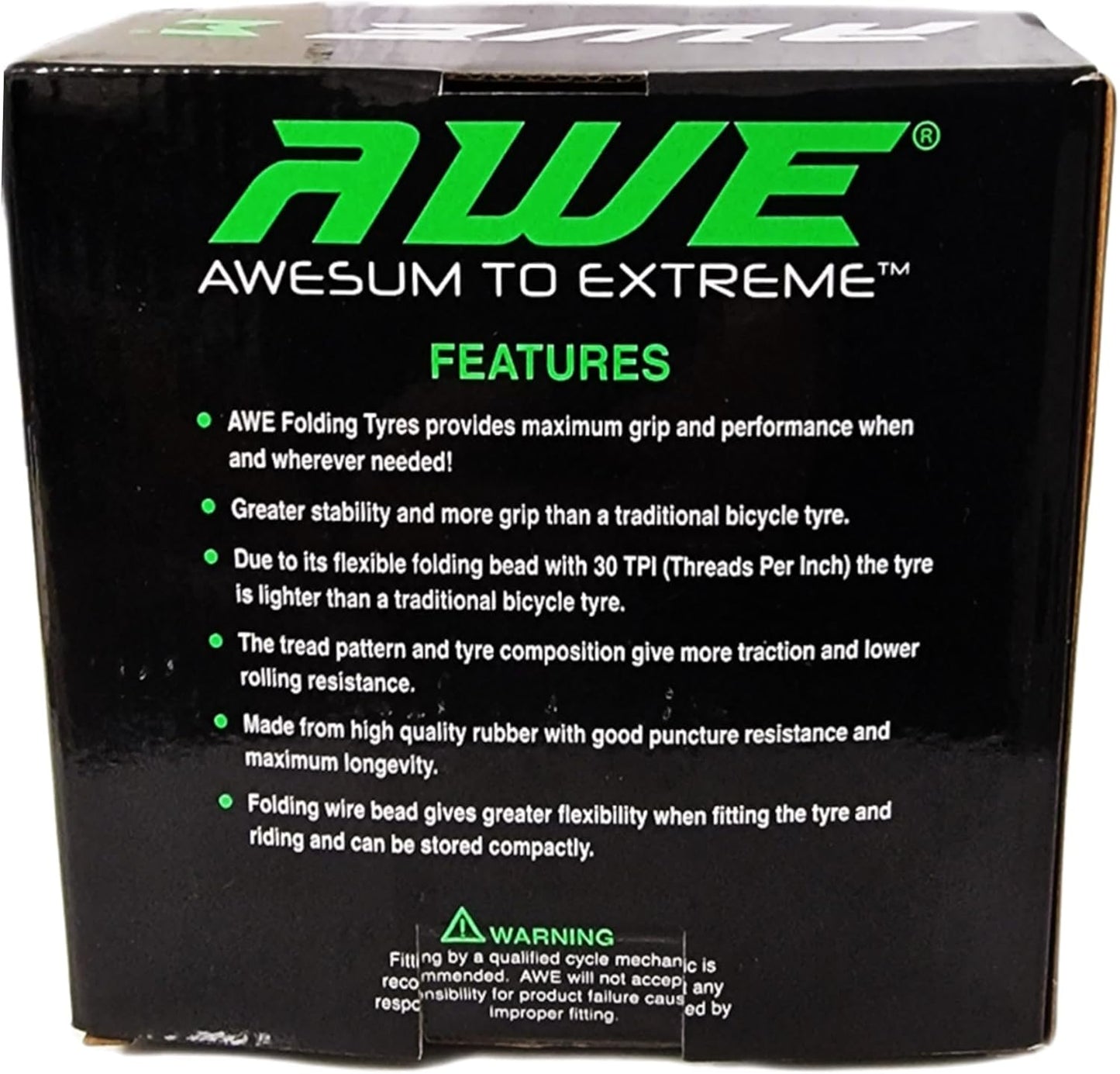 Awe AWEJump Bike/E-Bike Folding Tyre 20" x 2.125" BMX Tyre 30 TPI