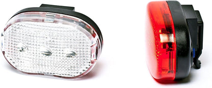 Sport Direct Mega Bright 6 x LEDs Battery Bike Light Set Front/Rear