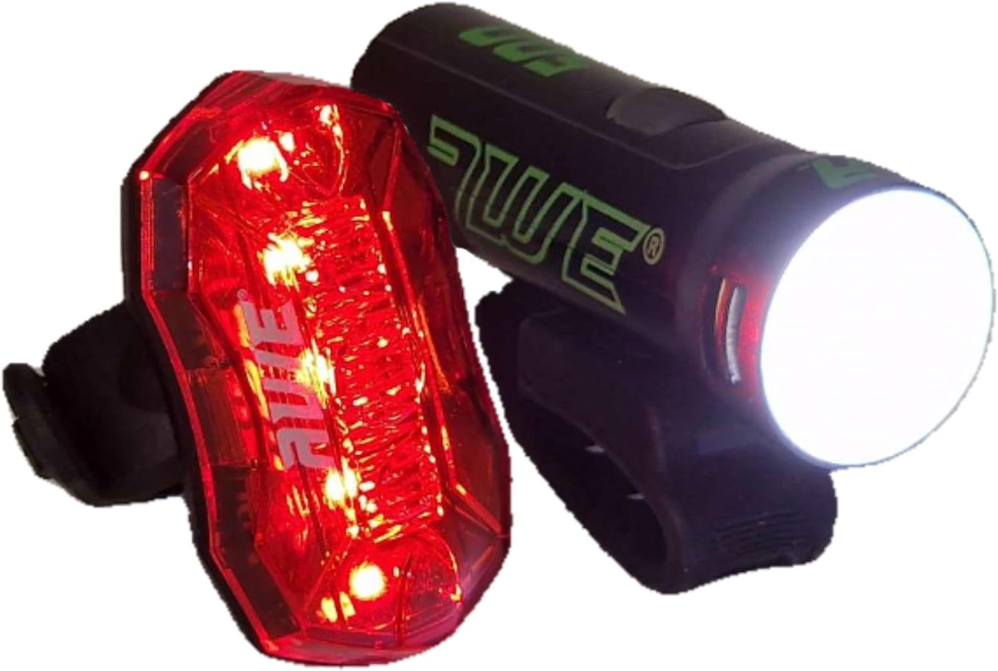Awe 500 Lumens USB Rechargeable SMD LEDs Bike Front/Rear Light Set