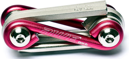 Awe 8 Piece CR-V Special Hardened Steel Bike Multi Function Red Pocket Tool