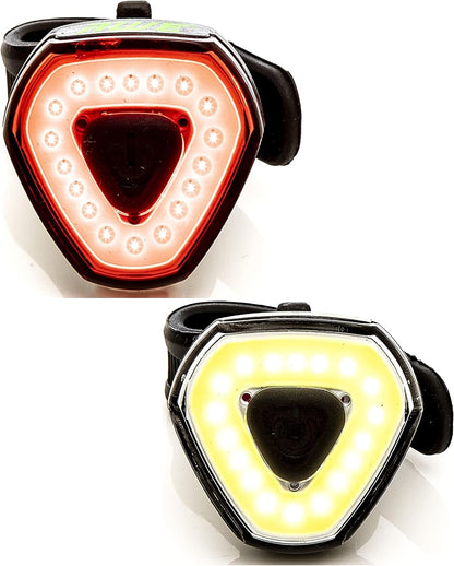 Awe Alert 130 Lumen 36 x COB USB Rechargeable Bike Light Set Front/Rear