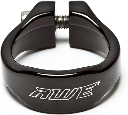 Awe 6061 Alloy Lightweight Seat Clamp & Bolt 31.8mm Diameter Black