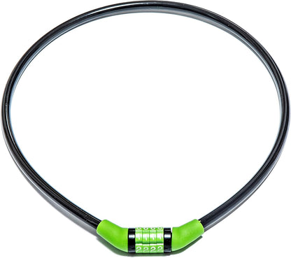 Sport Direct 8mm x 76cm Steel Cable Bike/Bicycle Combination Lock (Non-Changeable Unique Code)